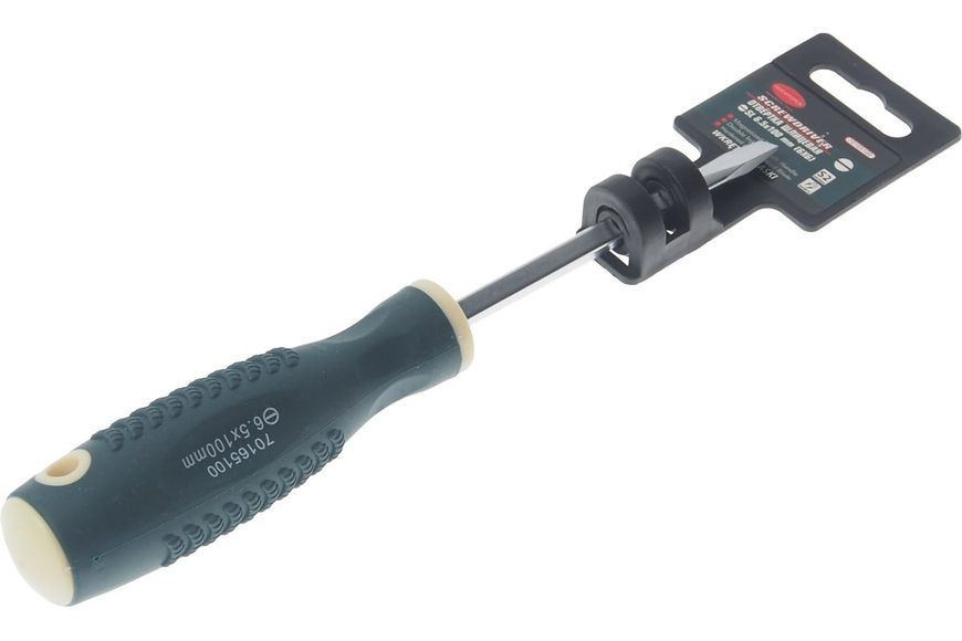Викрутка Slotted магнітна "Profi" S2 (100мм) SL6.5 ROCKFORCE RF-70165100 26226 фото