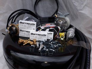 Комплект ГБО 4 Stag Q-Box Plus KME Silver форсунки Barracuda балон 42л під запаску 00503 фото