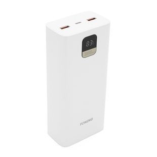 Power Bank FONENG P55 30000mAh, 2*USB+Tepe-C, White, 0.580kg, Box -YT46073 фото