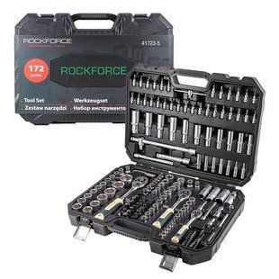 Набір інструментів 172пр. 1/2", 1/4", 3/8" (6гр.)(4-32мм) ROCKFORCE RF-41723-5 46734 фото