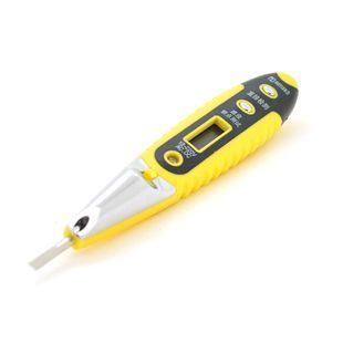Індикатор-викрутка LD-805 для тестування напруги 12-220V, цифрова індикація, чорно-жовта ручка -YT11784 фото