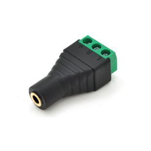 Гніздо для підключення miniJack 3.5 Stereo (3 контакти) із клемами під кабель Q100 -YT9939 фото