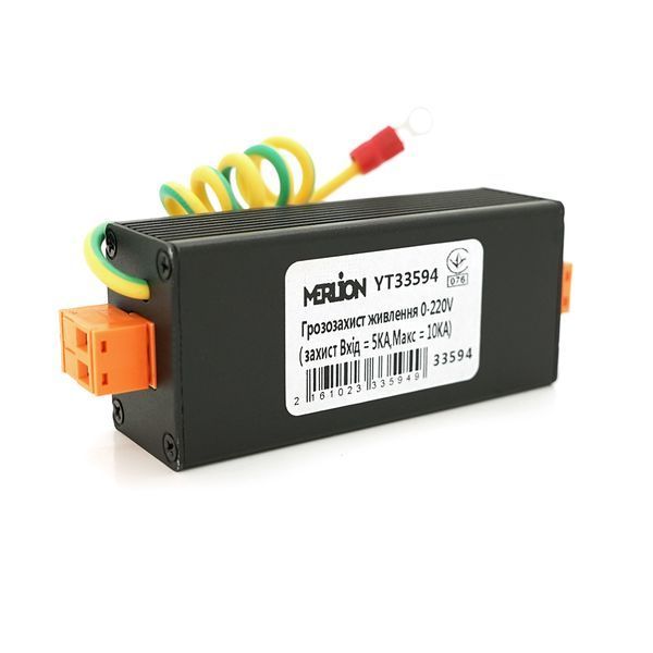 Грозозахист живлення 0-220V ( захист Вхід = 5KA, Макс = 10KA) -YT33594 фото
