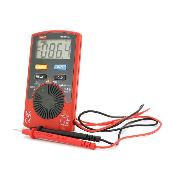 Мультиметр UNI-T UT120C: вимірювання V A &Omega; C Hz &deg;C. Функції True RMS продзвінку тест діодів перевірка транзисторів. Габарити 110 58 11 мм. Вага 76 г. -YT8154 фото