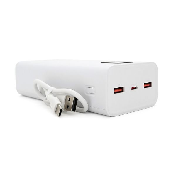 Power Bank FONENG P55 30000mAh, 2*USB+Tepe-C, White, 0.580kg, Box -YT46073 фото