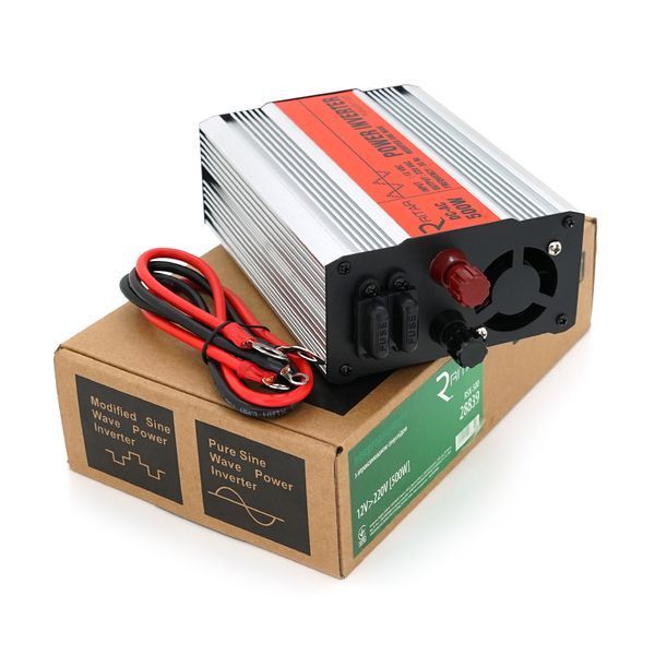 Инвертор напряжения RITAR RSX-500, 12V/220V, 500W с аппроксимированной синусоидой, 1xShuko, 1xUSB, клеммные провода, BOX, Q20 -YT28839 фото