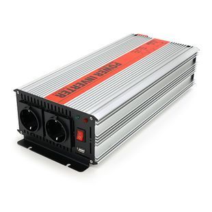 Інвертор напруги RITAR RSX-2500, 12V/220V, 2500W з апроксимувати синусоїдою, 2xShuko, 1xUSB, клемні дроти, BOX, Q4 -YT28842 фото