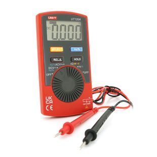 Мультиметр UNI-T UT120A: виміри V, &Omega;, Hz, шпаруватість. Функції автовизначення діапазону, продзвонювання, тест діодів, утримання даних. Вага 80 г. -YT8155 фото