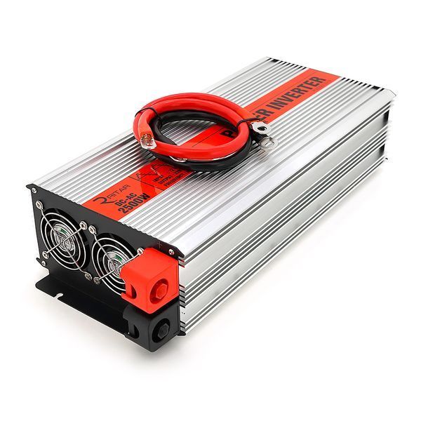 Інвертор напруги RITAR RSX-2500, 12V/220V, 2500W з апроксимувати синусоїдою, 2xShuko, 1xUSB, клемні дроти, BOX, Q4 -YT28842 фото