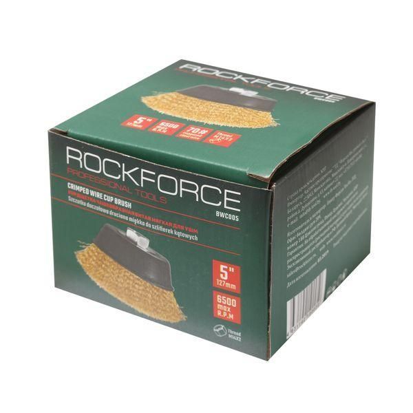 Кордщітка чашеподібна латунна для КШМ 125мм Rockforce RF-BWC005 29073 фото
