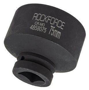 Головка ударна 1'' 75мм 6-гранна Rockforce RF-4858075 57942 фото