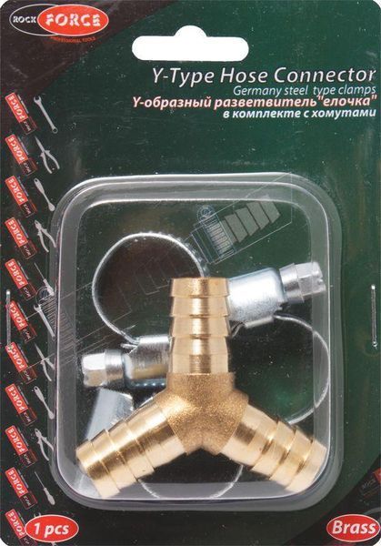 Y-подібний розгалужувач ''ялинка'' 12мм + хомути для кріплення (у блістері) ROCKFORCE RF-E102-5/4 1774 фото
