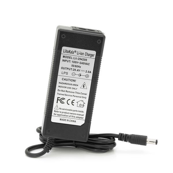 Зарядний пристрій LiitoKala Lii-294200 для Li-Ion акумуляторів 29.4V 2A, роз'єм 5.5*2.5 мм. -YT18728 фото