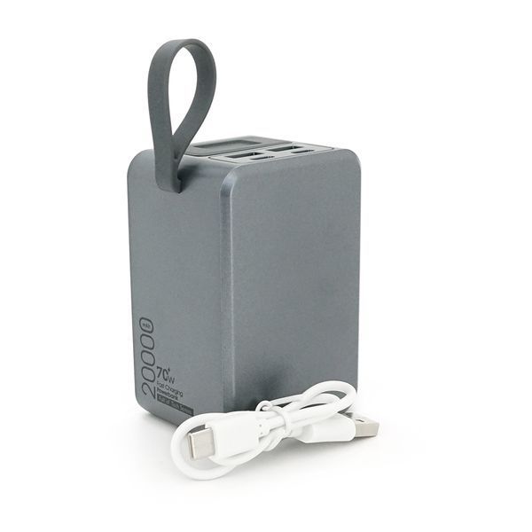 PowerBank FULLTECH FP33 20000mAh, 70W, Input:(Type-C), Output:(USB,2*Type-C), индикация заряда, 0,440kg, Gray, Box -YT46151 фото