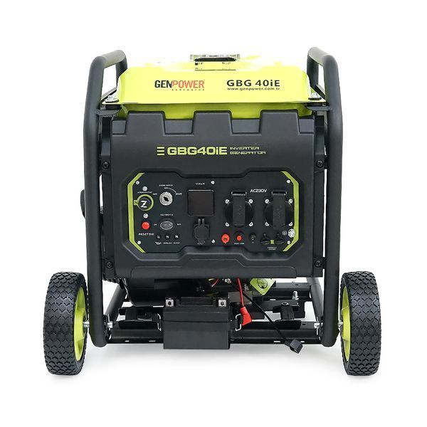 Генератор инверторный БЕНЗИНОВЫЙ GENPOWER GBG 40IE 3.2kW (4kVA), однофазный, 230V, 50Hz, DC12V. обьем 10.0л. АКБ в комплект не входит, 530*440*540mm. -YT45486 фото