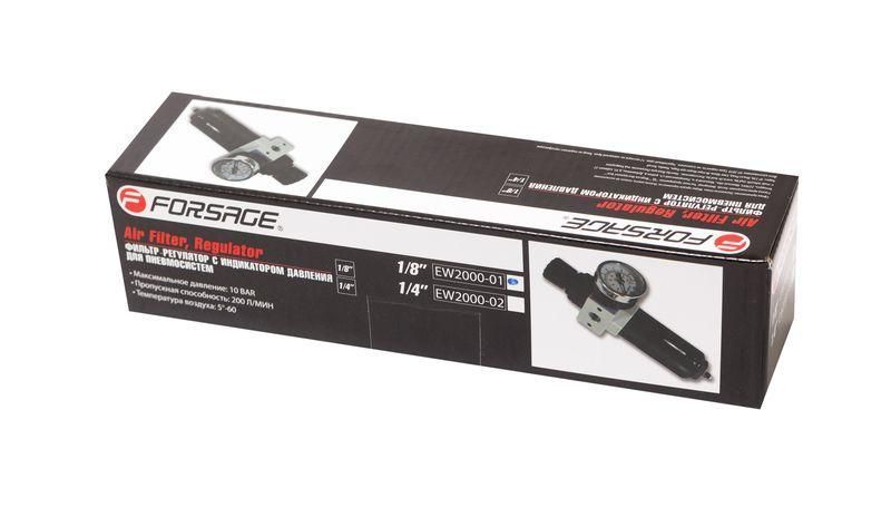 Фільтр-регулятор з індикатором тиску для пневмосистем 1/8" Forsage F-EW2000-01 47056 фото