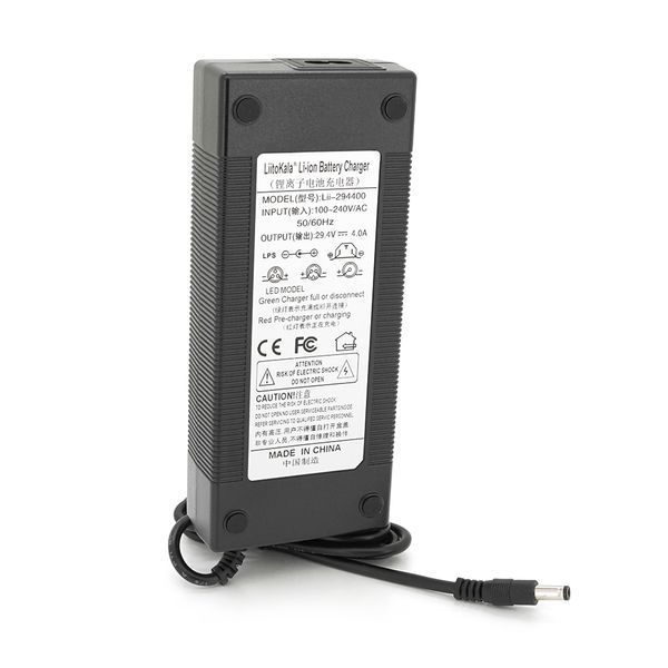 Зарядний пристрій LiitoKala Lii-294400 для Li-Ion акумуляторів 29.4V 4A, роз'єм 5.5*2.5 мм. -YT18729 фото