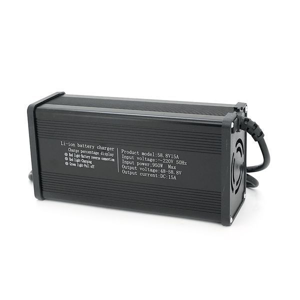 Зарядний пристрій для акумуляторів Li-ion 52V(58,8V),14S,15A, 720 Вт, штекер Трикутний роз'єм (T-tipe/C13/IEC). 185х88х60мм. 1,2 кг -YT41883 фото