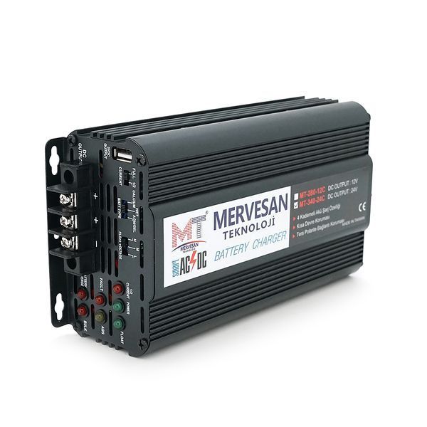 Зарядное устройство Mervesan MT-340-24C для аккумулятора 24V-6A/12A, клеммные провода, Q12 -YT29294 фото
