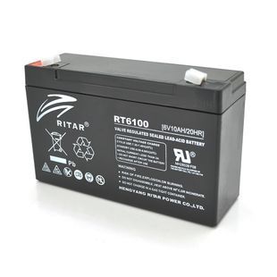 Аккумуляторная батарея AGM RITAR RT6100, Black Case, 6V 10Ah ( 150 х 50 х 93 (99) ), 1.58 kg Q10 -YT8214 фото