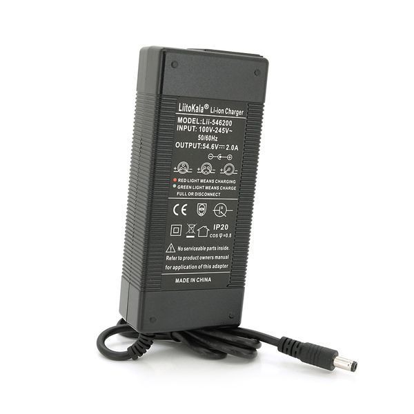 Зарядний пристрій LiitoKala Lii-546200 для Li-Ion акумуляторів 54.6V 2A, роз'єм 5.5*2.5 мм. -YT18732 фото