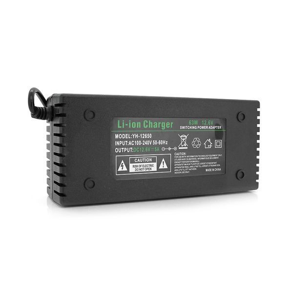 Зарядний пристрій для акумуляторів Li-ion 12V (12,6V),3S,5A,штекер 5,5х2,5мм, індикація -YT36779 фото