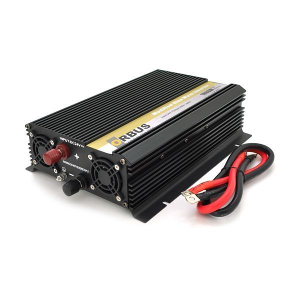 Інвертор напруги ORBUS ORMS24-1800 (1800Вт), 24/220V, approximated, 2 Shuko, клемні дроти, 5 запобіжників, Box.Q20 -YT29014 фото