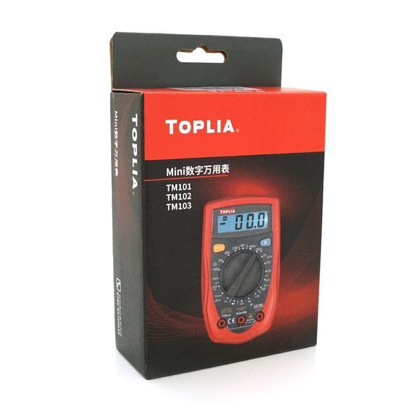 Мультиметр Toplla TM103. Вимірювання: V, A, &Omega;, ◻︎ (генератор сигналів 50 Гц). Функції: продзвонювання, тест діодів. Габарити: 130 х 73.5 х 35 мм. Вага: 150 г -YT32438 фото