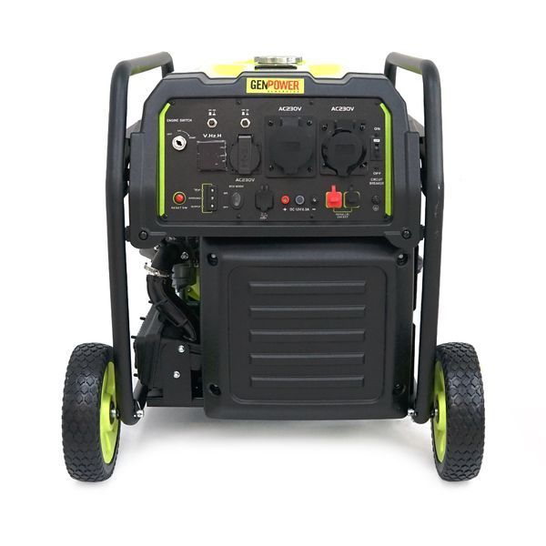 Генератор інверторний БЕНЗИНОВИЙ GENPOWER GBG 130IE 10.4kW (13kVA), однофазний, 230V, 50Hz, DC12V. об'єм 33л., витрата 0,374Lt/kWt.стартер, АКБ у комплект не входить, 710*540*640mm. 74кг. -YT45491 фото