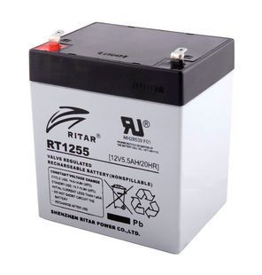 Акумуляторна батарея AGM RITAR RT1255, Gray Case, 12V 5.5Ah ( 90 х 70 х 101 (107) ) Q10 -YT8215 фото