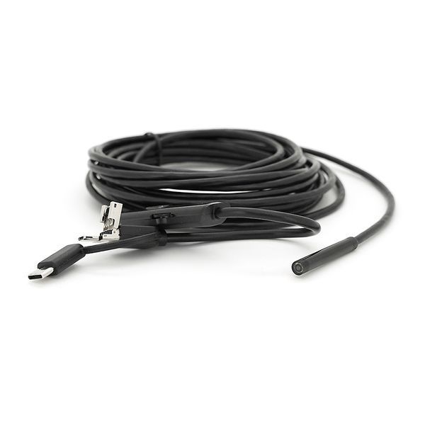 Універсальний ендоскоп 3в1 (USB+MicroUSB/Type-C) для смартфона/ПК, камера 5.5мм, м'який кабель 5м, з LED-підсвічуванням, IP67 -YT27109 фото