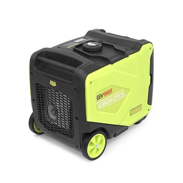 Генератор инверторный БЕНЗИНОВЫЙ GENPOWER GBG 60IES 4.8kW (6kVA), однофазный, 230V, 50Hz, DC12V. обьем 15.0л. АКБ в комплект не входит, 465*445*505mm. -YT45497 фото