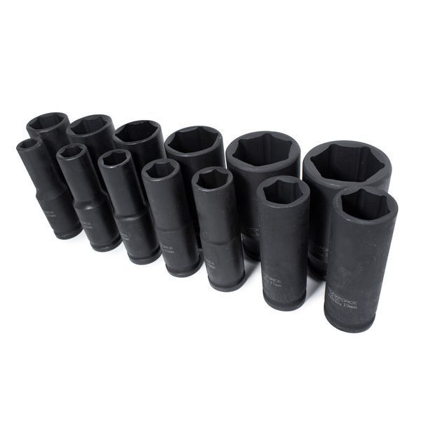 Набір головок ударних глибоких 13пр., 1/2 "(10, 12-15, 17, 19, 21, 22, 24, 27, 30, 32мм), на пластик 50485 фото