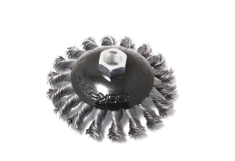 Кордщітка дискова напівчашу сталева кручена для КШМ 125мм ROCKFORCE RF-BWD105 29082 фото