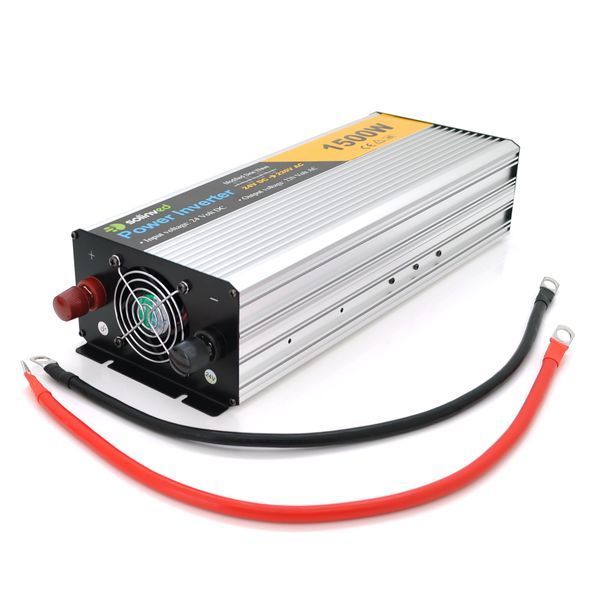Інвертор напруги Solinved Sol-Yb24-1500M, 24V/220V, 1500W з апроксимованою синусоїдою, 2Shuko, USB, клемні дроти, Q6 -YT29134 фото
