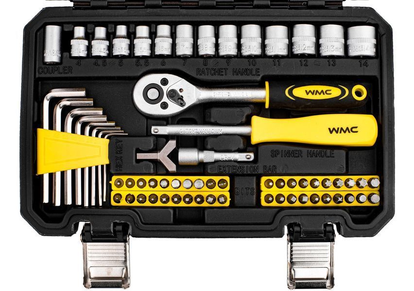 Набір інструментів 130 предметів 1/4" WMC TOOLS 20130 48166 фото