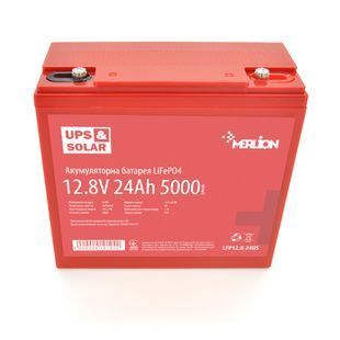 Літій-залізо-фосфатний акумулятор Merlion LiFePO4 12.8V 24AH (4S4P/BMS-30A), (179x75x167) for UPS, до 5000 циклів, Q6 -YT19194 фото