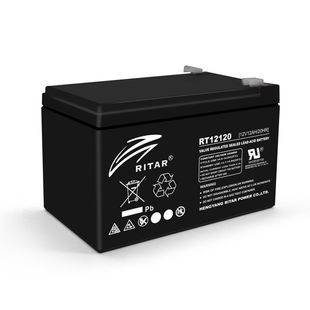 Акумуляторна батарея AGM RITAR RT12120B, Black Case, 12V 12.0Ah (151х98х 95 (101) ) Q4 -YT2983 фото
