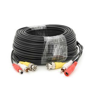 Патчкорд комбинированный коаксиальный+питание+звук BNC+DC+AV 50m, черный -YT14127 фото