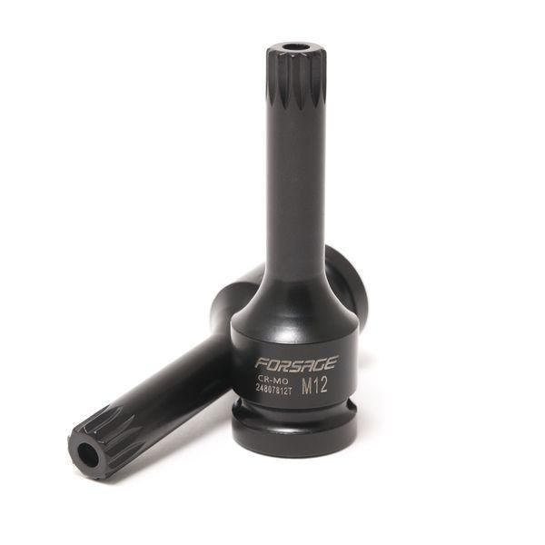 Головка 1/2" з насадкою Spline M5 з отвором ударна Forsage F-24807805T 47200 фото