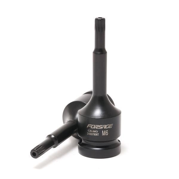 Головка 1/2" з насадкою Spline M5 з отвором ударна Forsage F-24807805T 47200 фото