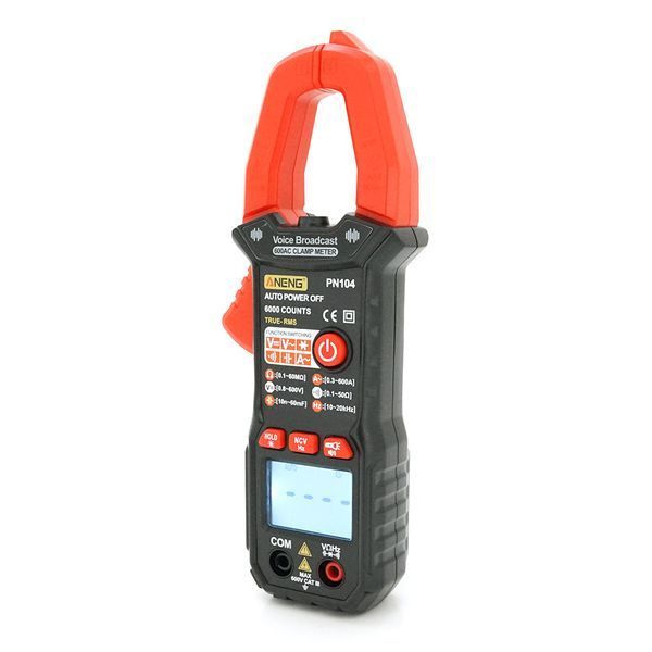 Токові кліщі ANENG PN104 Вимірювання: V (AC/DC), A (AC/DC), &Omega;, C, Hz (NCV, True RMS). Функції: Data Hold, продзвонювання, тест діодів, автовимкнення. -YT32177 фото