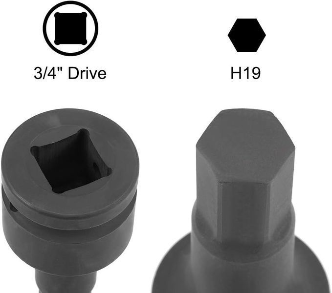 Головка 3/4" з насадкою Hex 19мм ударна FORCEKRAFT FK-26410019MPB 28149 фото