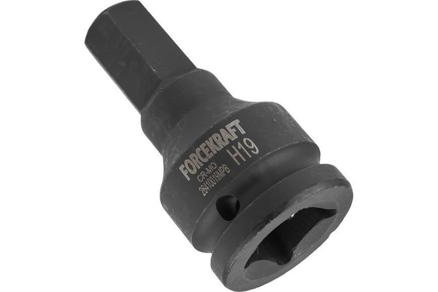 Головка 3/4" з насадкою Hex 19мм ударна FORCEKRAFT FK-26410019MPB 28149 фото