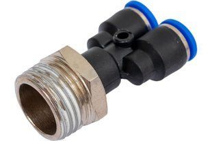 Фитинг Y-образный для пластиковых трубок 6мм с наружной резьбой 1/2" ROCKFORCE RF-SPX06-04 2353 фото