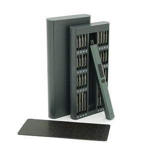 Набір електричної викрутки + біти 82-in-1, довжина тримача інструменту 180 мм, біти T3 магнітна, алюміній, Box -YT36193 фото