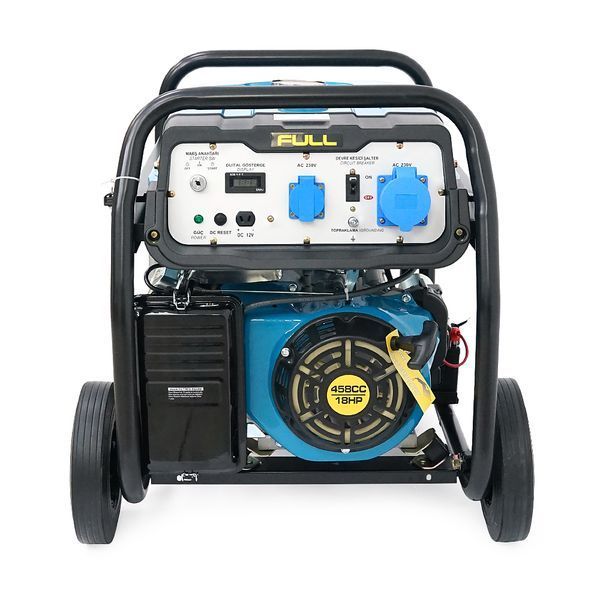 Генератор бензиновий FULL FGL 10000LE, 1-фазний 230V, 50Hz, 10kVA/8kW, бак 28 л, витрата 3 л/год, пуск: ручний/стартер (без АКБ), 720х530х610 мм, 96 кг YT-28159 фото