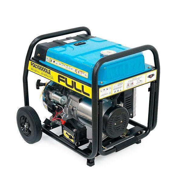 Генератор бензиновий FULL FGL 10000LE, 1-фазний 230V, 50Hz, 10kVA/8kW, бак 28 л, витрата 3 л/год, пуск: ручний/стартер (без АКБ), 720х530х610 мм, 96 кг YT-28159 фото