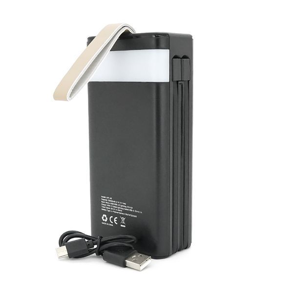 Power bank Linkage LKP-46, Solar 30000mAh, 22.5W, Кабелi Туре-С+Lighting, 0.70 kg, Black, Box -YT44585 фото