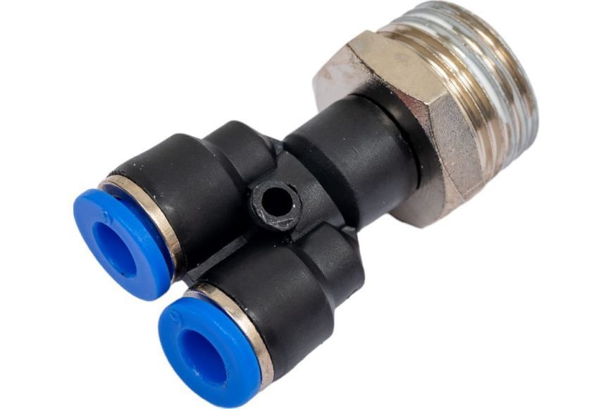 Фитинг Y-образный для пластиковых трубок 6мм с наружной резьбой 1/2" ROCKFORCE RF-SPX06-04 2353 фото